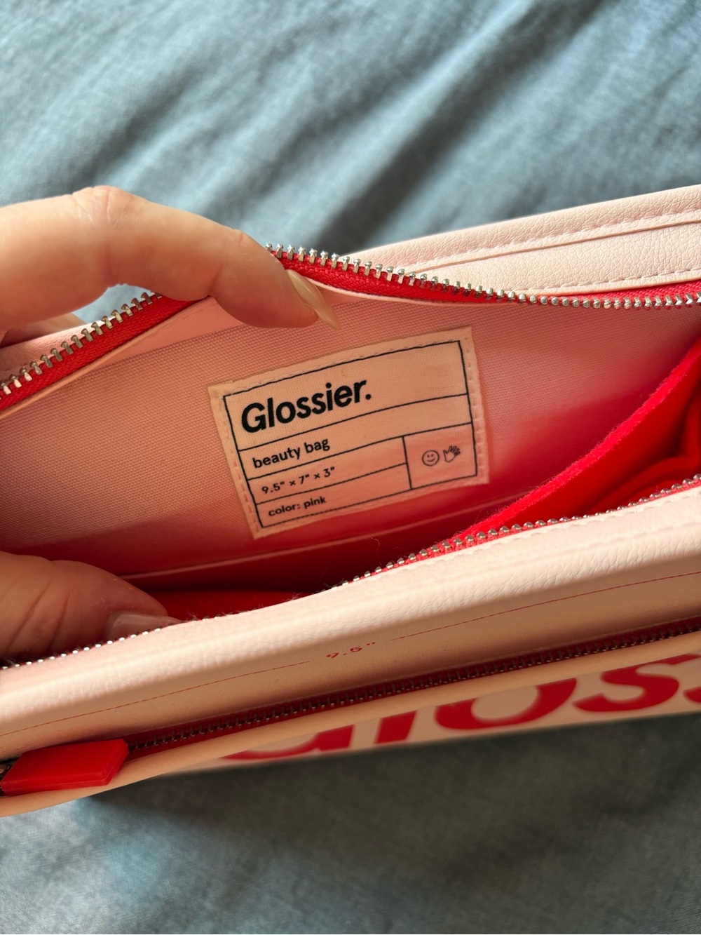Glossier Pink Makeup Travel Bag - Picture 6 of 6
